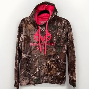 Realtree Ladies Camouflage Camo Pink Hoodie Xtra Pullover Small Outdoors Hunting